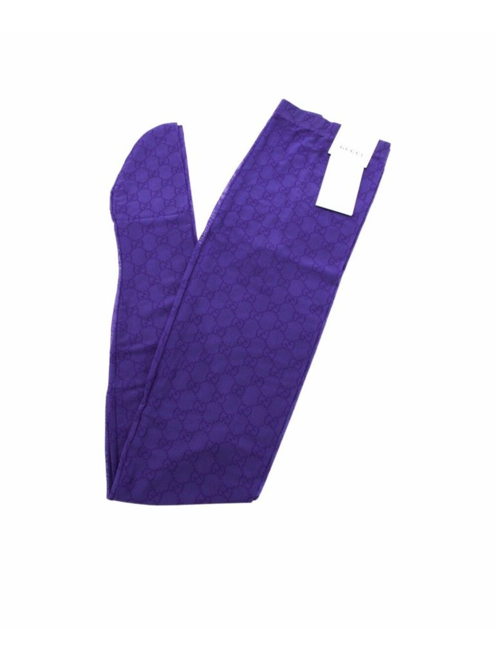NWT GUCCI Purple Tights GG Stretch Sz L